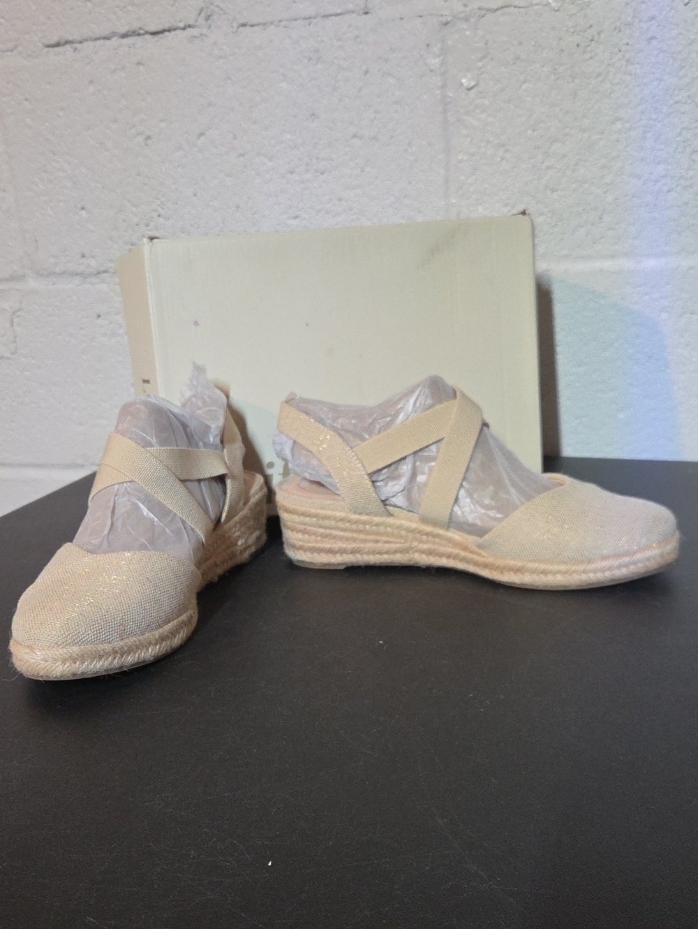 Women’s Beige Espadrille Wedge Sandals